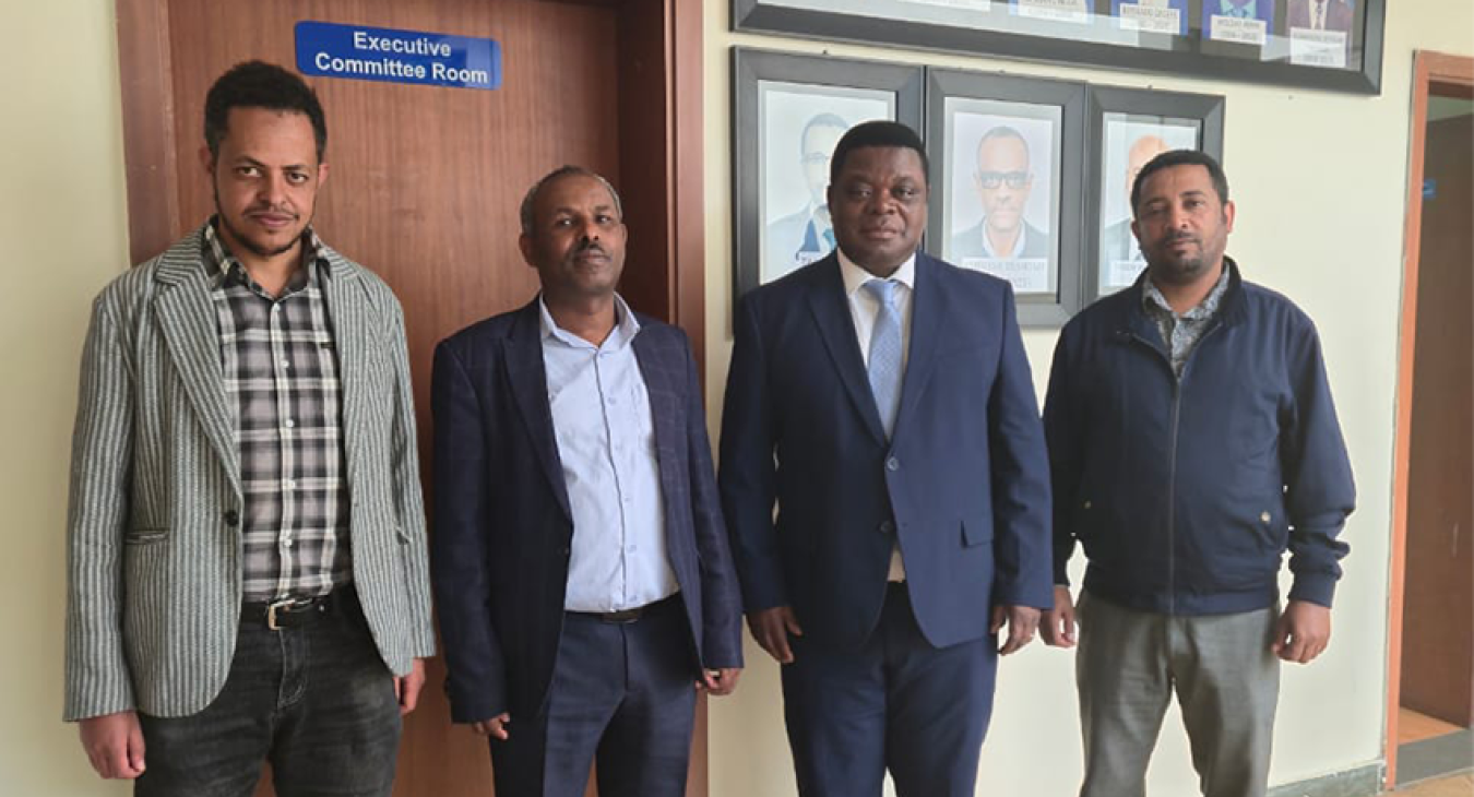 Prof. Peter Quartey (third from left) with the Ethiopian Economics Association team following one of the discussion sessions during his October 2025 visit.