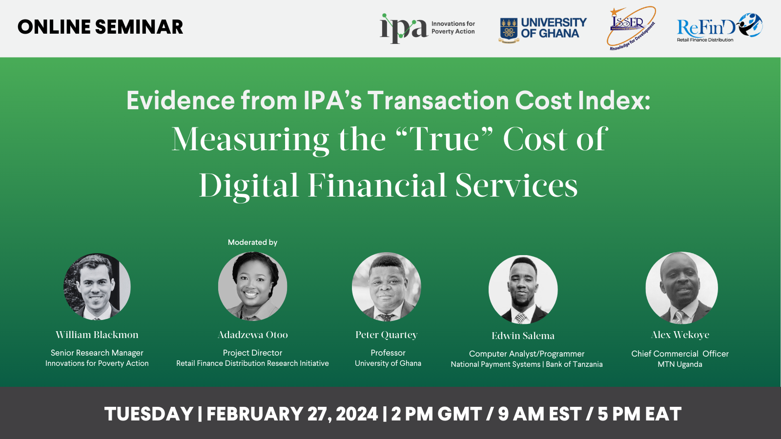Evidence from IPA’s Transaction Cost Index: Measuring the “True” Cost of Digital Financial Services  