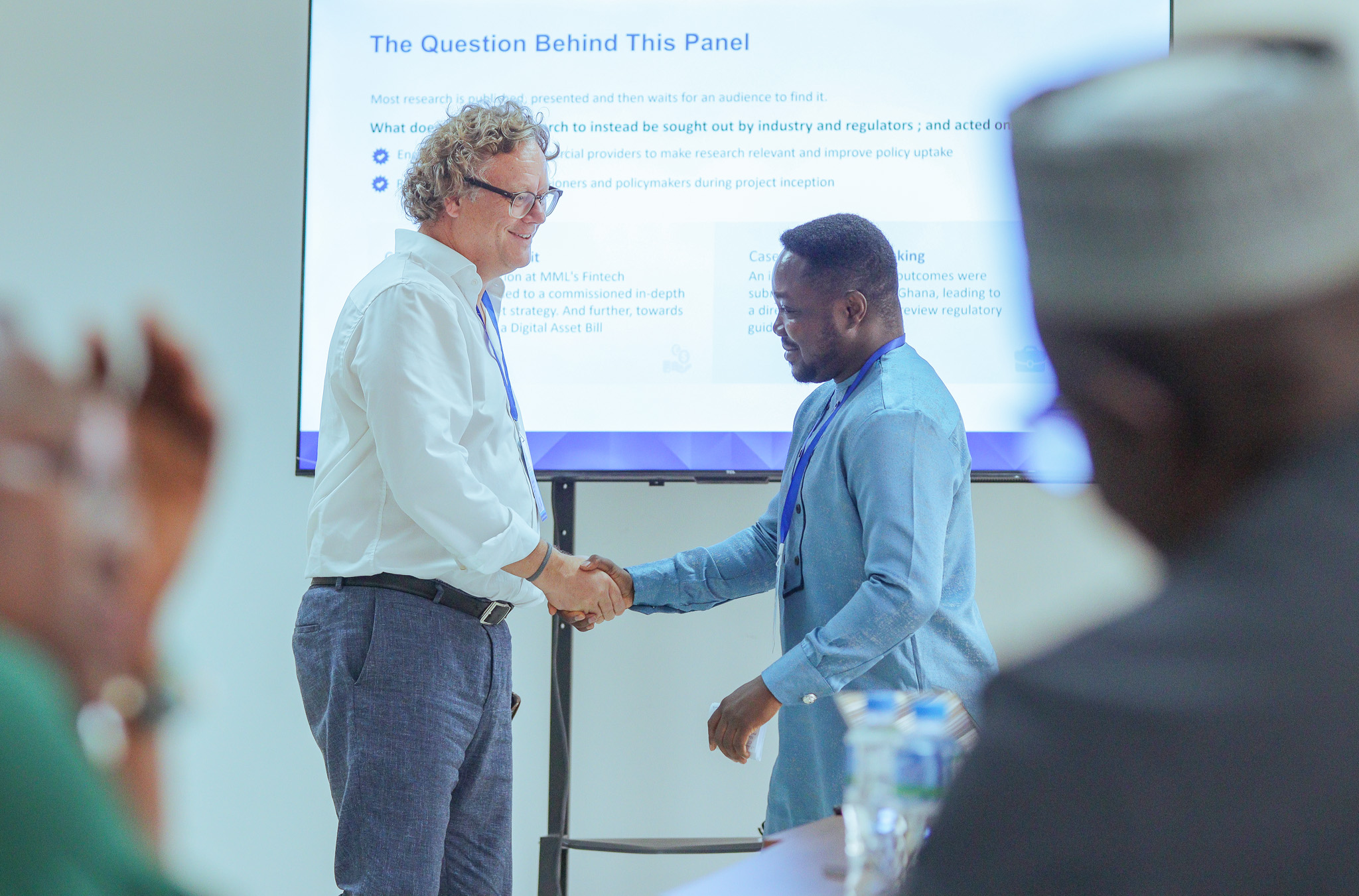 Handshake with moderator