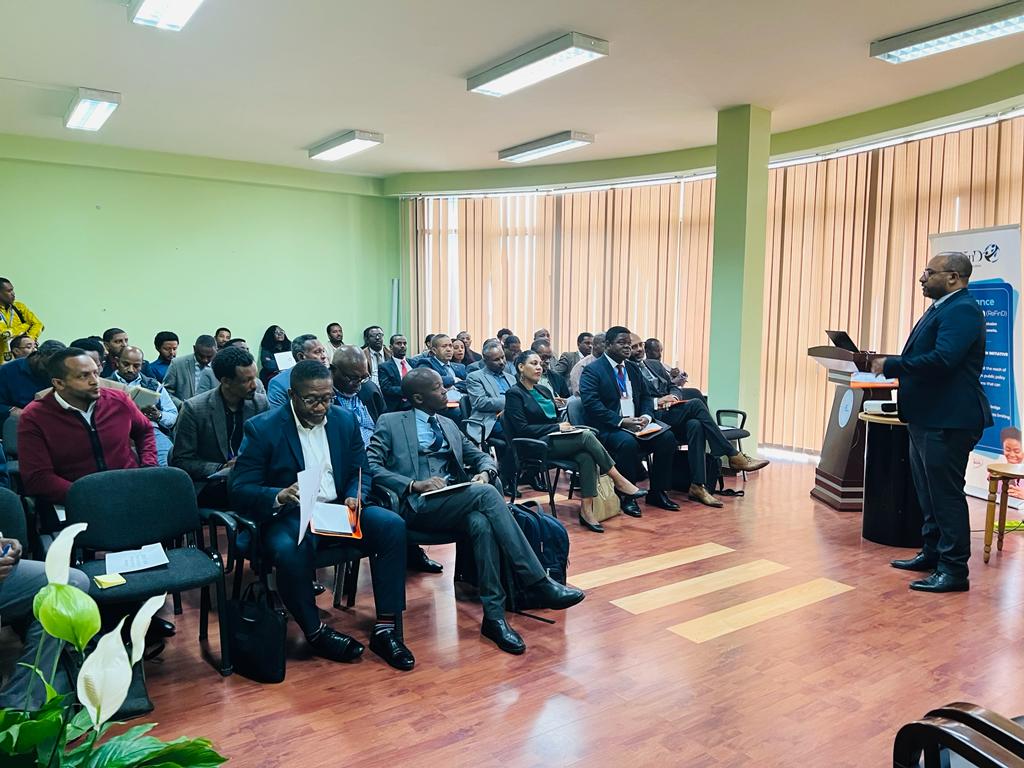 A section of the participants with moderator, Abel Taddele, Digital Financial Services Director-FSD Ethiopia