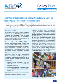 The Effect of the Electronic Transactions Levy (E-Levy) on Retail Digital Financial Services in Ghana