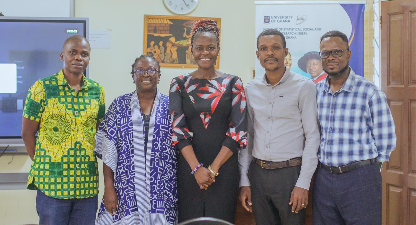 ReFinD Project Director Roselyn Adadzewa Otoo and Communications Lead Vicentia Quartey with members of the ReFinD team following the seminar.