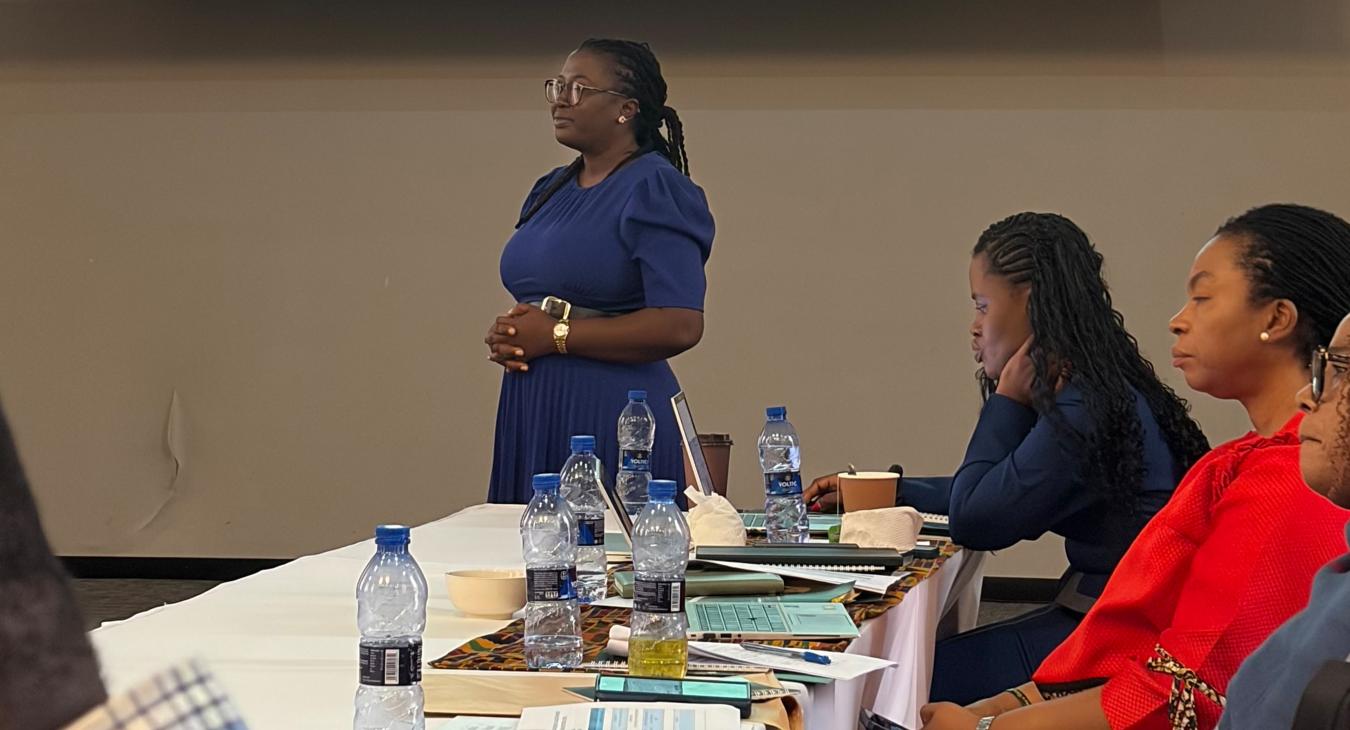 ReFinD Project Director Roselyn Adadzewa Otoo presents findings and recommendations from the Initiative’s multi-stakeholder roundtable