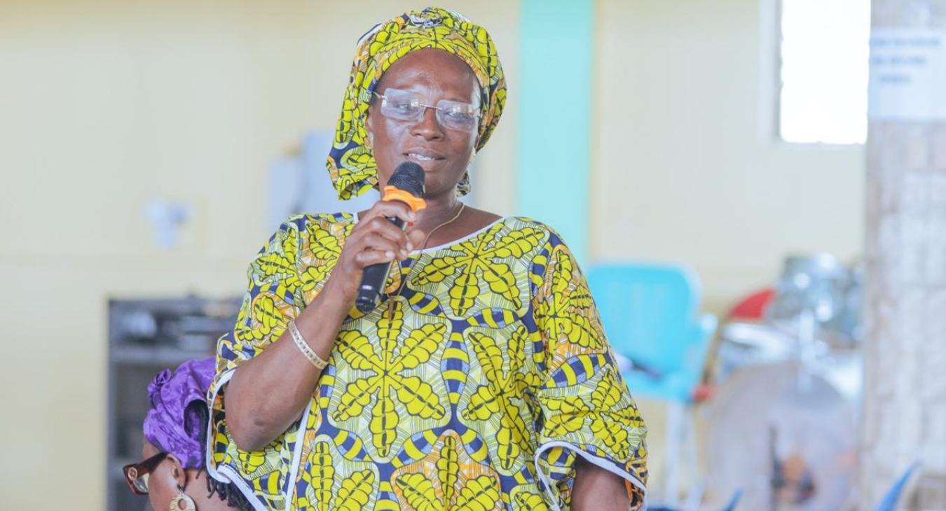 An informal enterprise operator shares insights during ISSER-led training, part of a study exploring how entrepreneurs can deliver digitised microinsurance services and expand agent networks in Ghana.