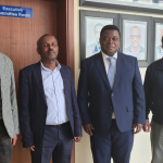 Prof. Peter Quartey (third from left) with the Ethiopian Economics Association team following one of the discussion sessions during his October 2025 visit.